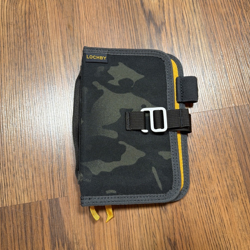 Lochby Mini Field Journal Black Camo | Water Resistant Wax Canvas Cover